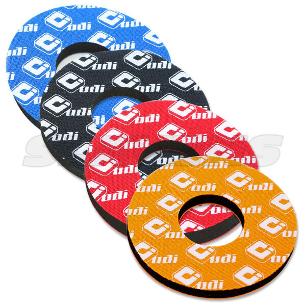 ODI stūres rokturu polsteri, melns/sarkans