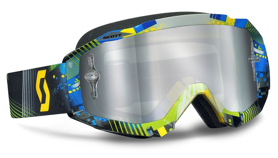 SCOTT MX HUSTLE brilles motosportam, zilas/zaļas